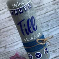 Taufkerze Rustik Junge