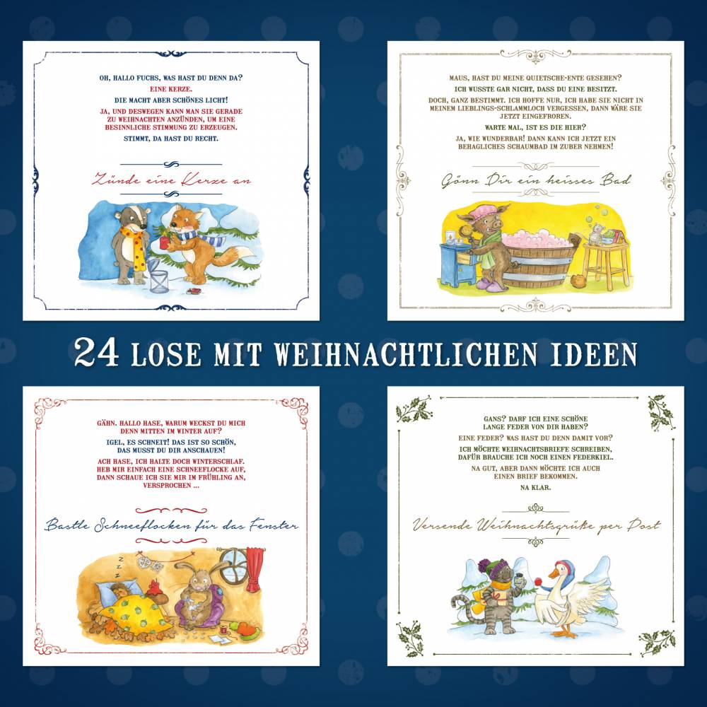 Adventskalender 24 Weihnachtsideen in Losbox, Tiere, Weihnachten, Advent, Lose, Ideen, Inspiration, Waldtiere Bild 2