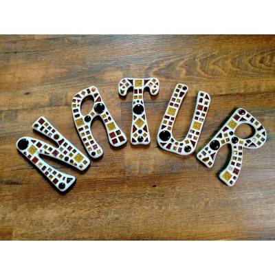 Großer Buchstabe als Mosaik **handgefertigt**