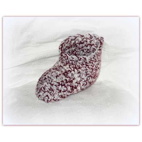 Puschen gehäkelt Gr. 39 / 40, Hausschuhe, Hüttenschuhe, Gästehausschuhe
