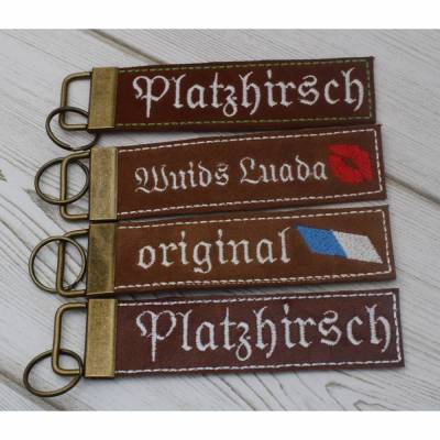 Schlüsselanhänger, bayerisch, Taschenanhänger, Taschenbaumler, Schlüsselband