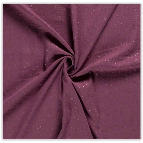 Musselin erika mit gold, Double Gauze Windelstoff, Stoff Meterware