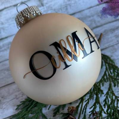 Weihnachtskugel mit Wunschname