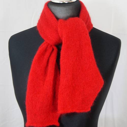 Strickschal Kid Mohair rot