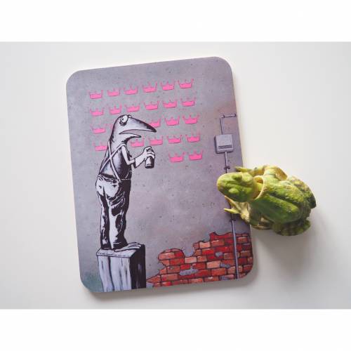 Kunztpad - Mousepad "Frogsy", Mauspad, Geschenk Büro, Geschenk Arbeitskollege, Froschkönig, Mausmatte