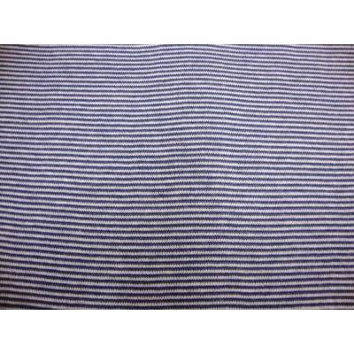 0,50m Bündchenstoff Schlauchware weiß/jeansblau geringelt 1mm – Öko-Tex Meterware Glünzstoffe