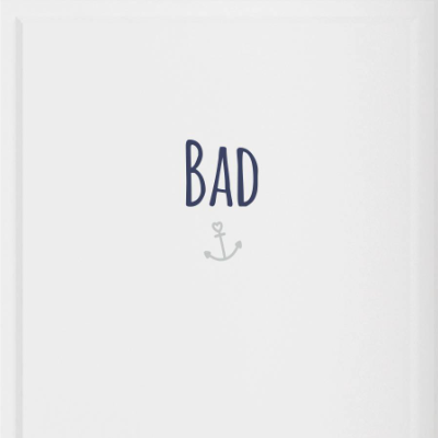 Türschild "Bad mit Anker" selbstklebend