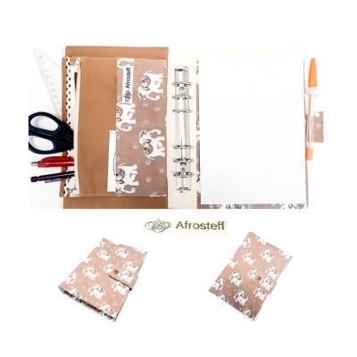 Ringbuchorganizer, Time Planer, Ringbuch DIN A5, braun mit Elefanten