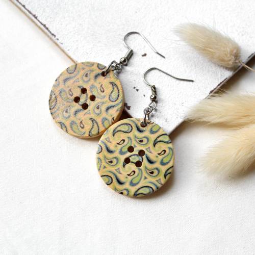 Paisley • Ohrringe aus Holz | Holzschmuck | Geschenkidee Frau | Freundin | Schwester | Mama
