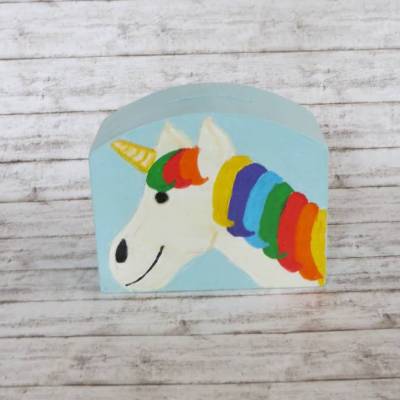 Spardose Einhorn,  Geldgeschenk Geburtstag, Holzspardose