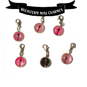 Unikat Heimatmotiv Rheinturm Pinktöne Mini Charmes 