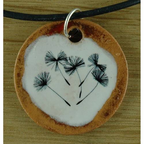 Orgineller Keramik Anhänger Natur. Pflanzen Pusteblume Umweltschutz Geschenk, Kette, Schmuck, Herren, Kinder, Damen, Mäd