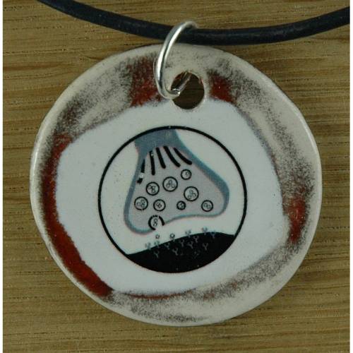 Orgineller Keramik Anhänger Neuron; Zellen Genetik Studium Biologie Lehrer Geschenk, Kette, Schmuck, Herren, Kinder, Dam