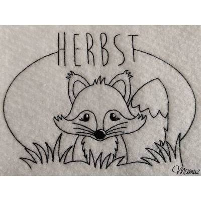 * Herbst Fuchs * Stickdatei, Datei 13 x 18
