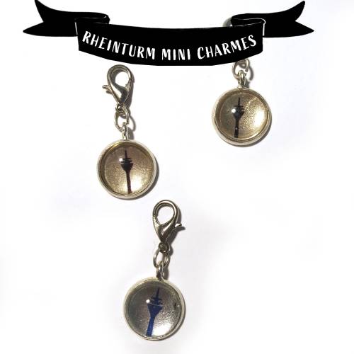 Unikat Heimatmotiv Rheinturm Silbertöne Mini Charmes 
