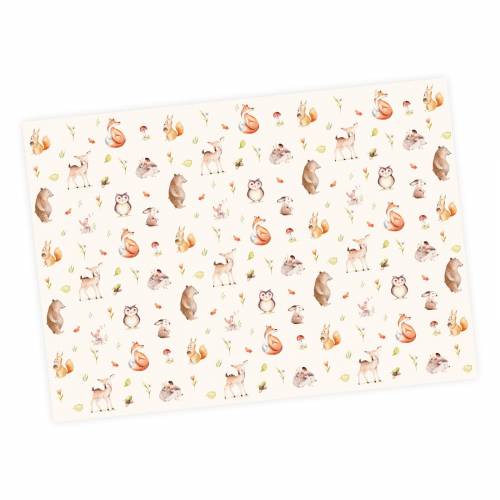 5 Bögen Geschenkpapier Waldtiere - 1,60€/qm - 84,1 x 59,4 cm