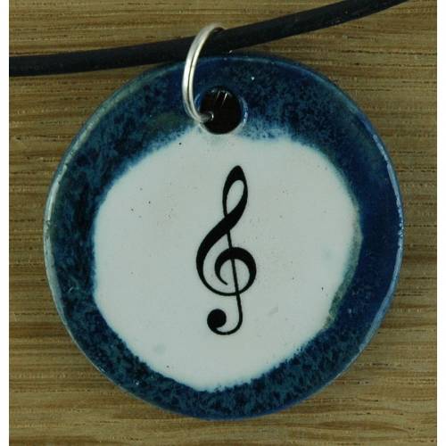 Orgineller Keramik-Anhänger Musik, Instrument handgefertigt homemade, Halskette, Geschenk, Souvenir, Herren, Kinder, Dam