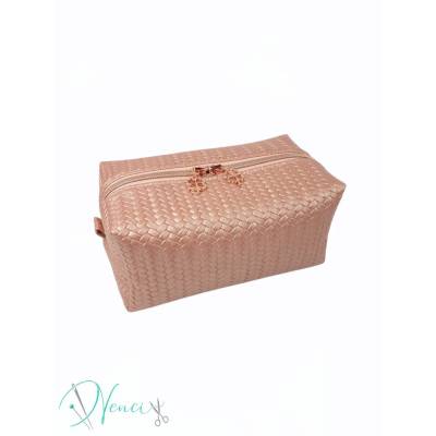 Beautycase oder Stiftemäppchen in rosegold, BoxBag