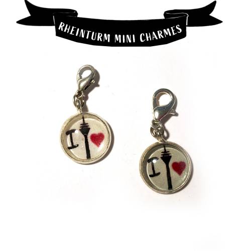 Unikat Heimatmotiv  I love  Rheinturm Mini Charmes 