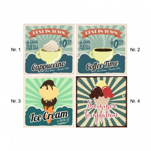 Fliesenaufkleber - Fliesenfolie - Kaffee - Coffee - Eis - Icecream - 13009