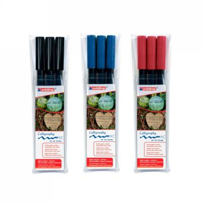 Calligraphy Stift 2,0, 3,5, 5,0 mm Schwarz, Rot, Blau