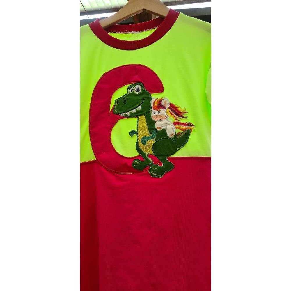 Dino mit Pferd Appli + vollstick Bild 3