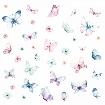 214 Wandtattoo Schmetterlinge Aquarell Butterfly - in 6 versch. Größen erhältlich