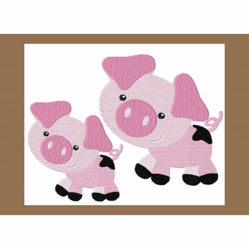 Stickdatei Schwein  95x100  120x130 mm