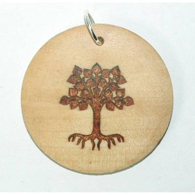 Origineller Anhänger "Baum" aus Hartholz. Natur Geschenk Halskette  Schmuck Amulett verstellbare Kette Talisman