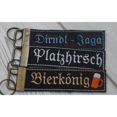 Schlüsselanhänger, bayerisch, Taschenanhänger, Taschenbaumler, Schlüsselband