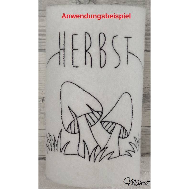 * Herbst Pilze Stickdatei *  Datei 13 x 18 Bild 2