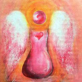 Originalbild Erzengel Chamuel, Acryl auf Leinwand, 30 x 40