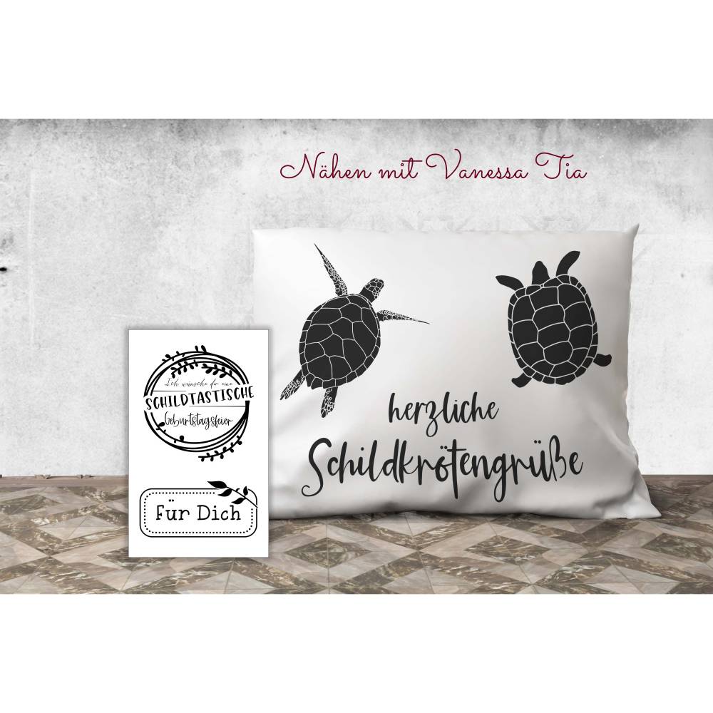 Schildkröte Plotterdatei - Meeresschildkröte und Landschildkröte Bild 1