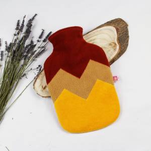 Wärmflaschenbezug terracotta aus kuscheligem Fleece 2L
