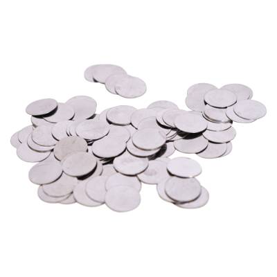 Metallplättchen / Metallscheiben aus magnethaftendem Edelstahl, ideal für Toniefiguren, Haftgrund für Magnete, Ø 15mm