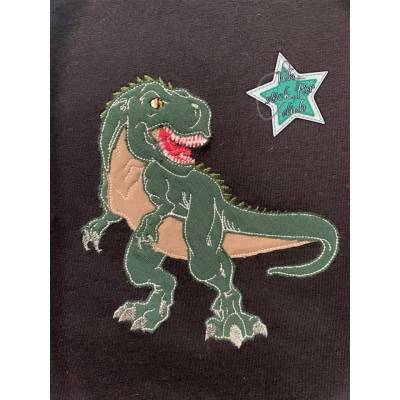 Stickdatei Doodle T-Rex plus Button