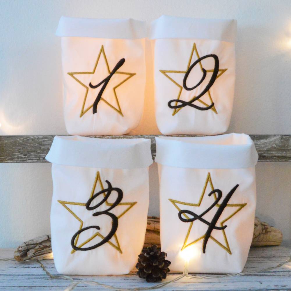 ITH Lichterbeutel Advent mit Stern und Zahl Bild 1