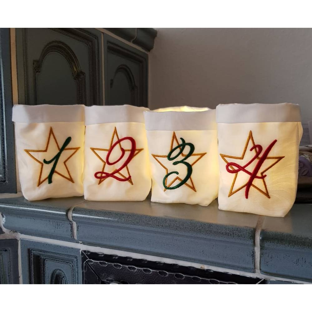 ITH Lichterbeutel Advent mit Stern und Zahl Bild 2