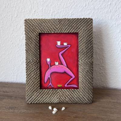 Adventsfrosch, immerwährend, Adventskalender, Adventkranz, Adventszeit, Weihnachtsdeko, Froschbild, witziges Bild, Froschkönig, Weihnachten