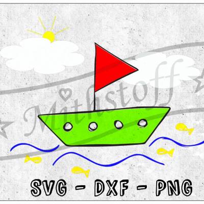 SVG - DXF - PNG - Datei - Schiff - Plotterdatei - Kinder - Maritim