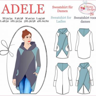 "ADELE" Langarmshirt Damen E-Book Schnittmuster von Mamu-Design
