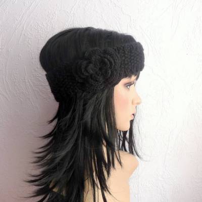 Chunky Headband,Stirnband Haarband schwarz,black!