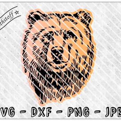 Datei - Bär - Braunbär - Grizzly - Baer - SVG - PNG - DXF - Jpeg - Wildnis