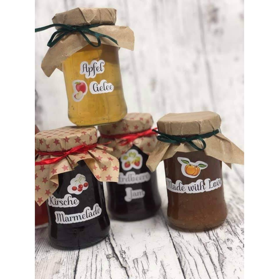 Datei - Etiketten - Einmachen - JPEG - PNG - Text in SVG - Label Marmelade Erdbeeren Himbeere Johannisbeere Rhabarber Pf Bild 2