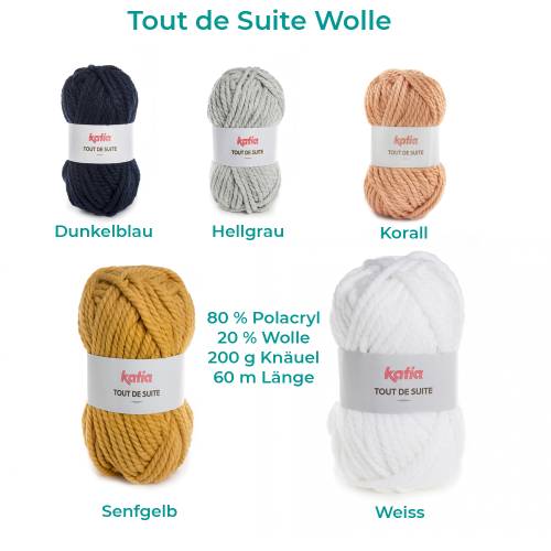 Hochwertige dicke Tout de Suite-Wolle-XL Garn-200 g Knäuel-60 Meter Lauflänge