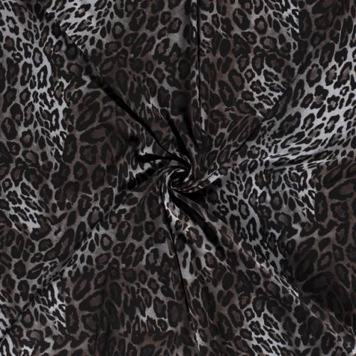 Viskose  Leoprint schwarz (1m/10,-€)