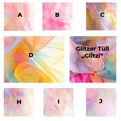 Tüll-Glitzi-Design- sehr weicher toll fallender Stoff - Meterware-für Bekleidung & Deko - 150 cm Breite-100 cm Schritte