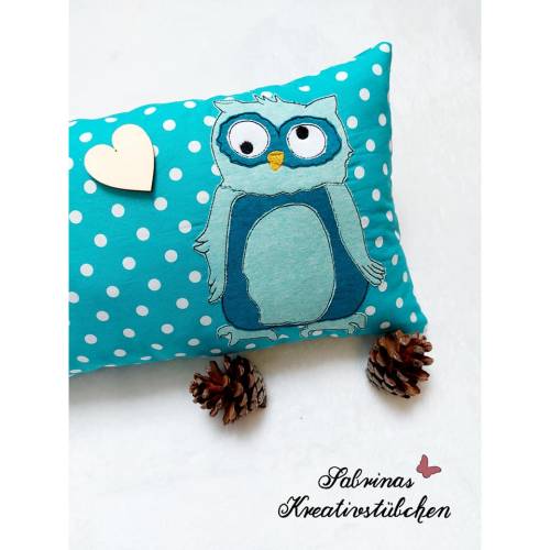 Doodle Stickdatei Irre Eule Alida