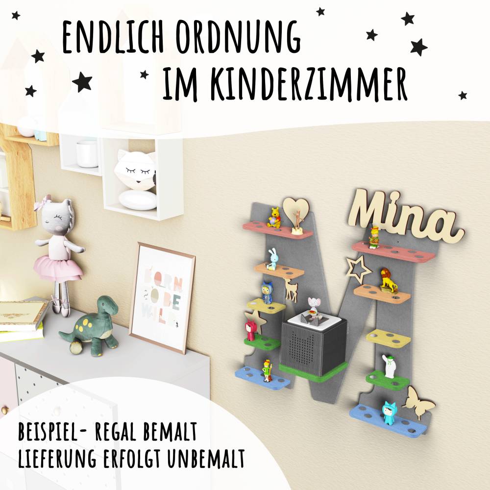 Regal fr Musikbox zum selber bauen, DIY Wandregal fr Toniefiguren,  Aufbewahrung fr Tonies