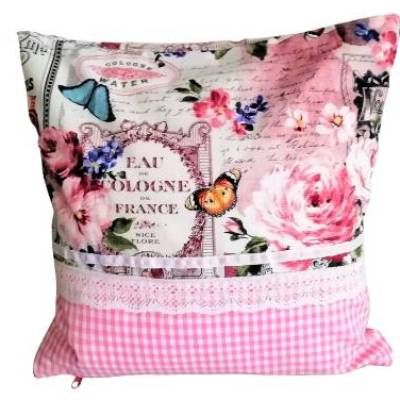 Kissenbezug, Patchwork, nostalgisch Parfum und Rosen